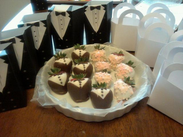 Sweet Elegance Cakes-By Tracie tux wedding favors