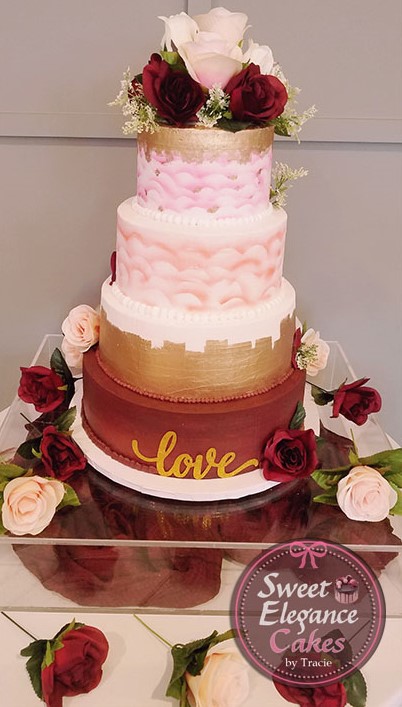 Sweet Elegance Cakes-By Tracie Pink Flowers Cake